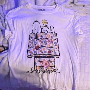 large white peanuts shirt